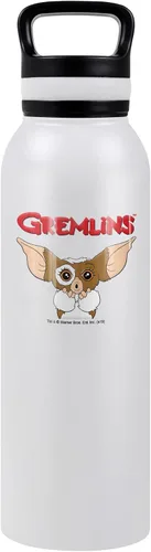 Vista 8 de Gremlins OFFICIAL Gizmo Logo - Botella de agua aislada de 24 onzas, resistente a fugas, de acero inoxidable aislado al vacío con tapa de bucle, Negro
