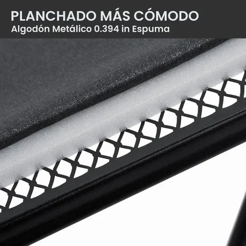 Vista 7 de Duwee Tabla de planchar pequeña de 13 x 35 pulgadas con cubierta resistente al calor, tabla de planchar compacta plegable, ligera, fácil de Negro