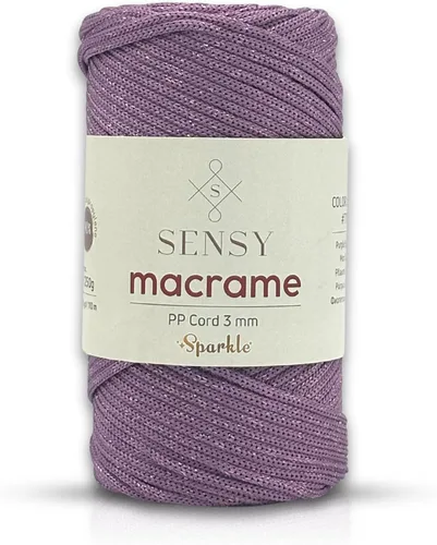 Vista 110 de Cuerda de poliéster Sensy Premium de 3 mm, 120 metros, 100% cordón de polipropileno, cuerda de macramé de 3 mm, cordón para bolsos de ganchillo