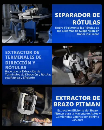 Vista 3 de Orion Motor Tech Separador de rótula 5 en 1, extractor de brazo Pitman, juego de herramientas de extremo de barra de acoplamiento para servicio