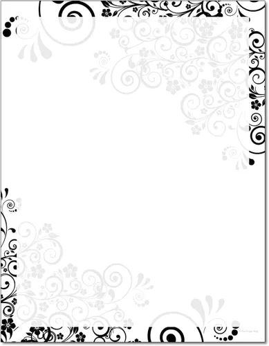 Vista 4 de Confetti Flowers - Papel para impresora láser y inyección de tinta con membrete, paquete de 25