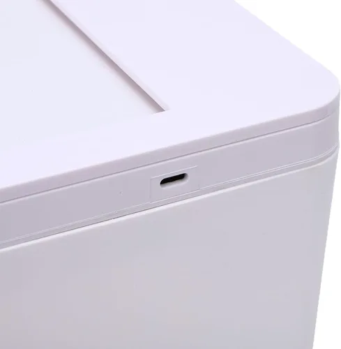 Vista 7 de SIXRUN Cubo de basura con sensor inteligente, 8 L, color blanco, automático, sin contacto, con tapa con detección de movimiento, para cocina