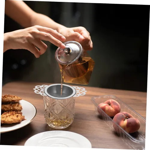 Vista 8 de Filtro de té de malla fina para café, tetera de metal, filtros de té de malla metálica suelta, filtro de embudo de té, filtro de té de metal