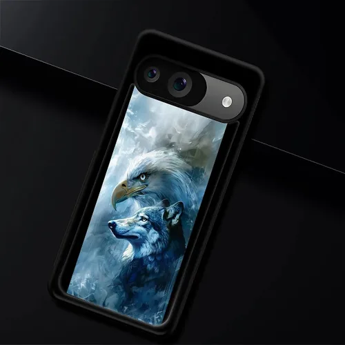 Vista 710 de Compatible con Google Pixel 4A 5G Mobile Case Creative Acrylic Panel trasero Silicona Protección Grip especialmente diseñado para Google Pixel 4A 5G