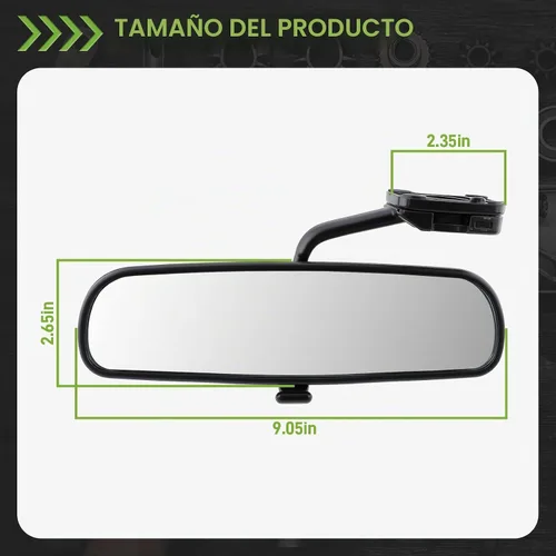 Vista 3 de 76430-S01-A01ZA Espejo retrovisor interior compatible con Honda Civic 1.6L 1996 1997 1998 1999 2000 76430S01A01ZA