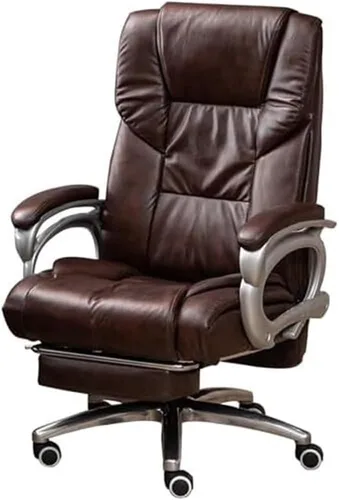 Vista 9 de Big and Tall Office Chair Leather Executive Heavy Duty Ergonomic Computer Desk Chair with Adjustable Lumbar Support Headrest and Footrest High Back