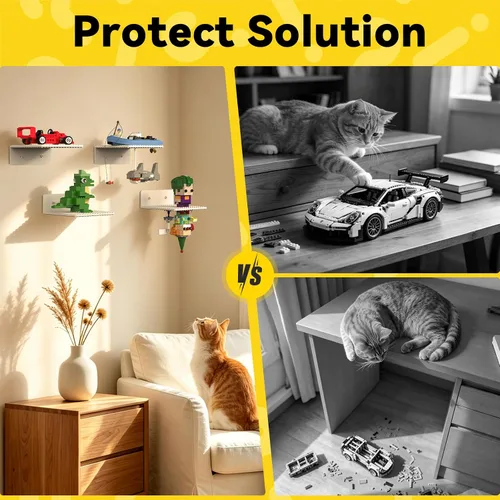 Vista 7 de BlissBox Paquete de 12 estantes flotantes para pared compatibles con Blanco