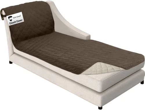 Vista 131 de Sofa Shield Funda de sofá con correa, reversible, resistente a las manchas y al desgarro, funda acolchada de microfibra, lavables, asiento de 62