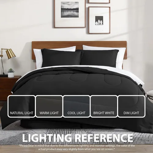 Vista 5 de Cathay Home Basic Bedding Home Essential - Juego de ropa de cama de microfibra ultrasuave y ligera, resistente a las arrugas, 6 piezas