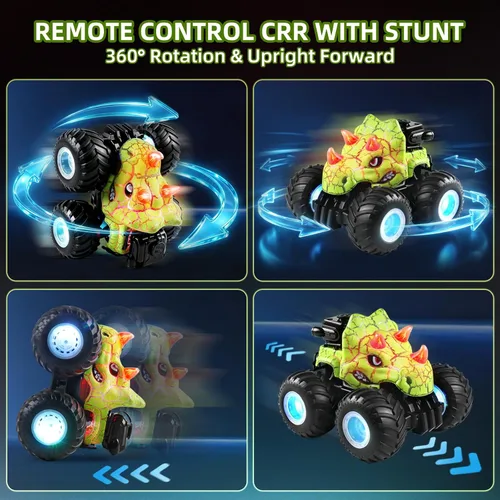 Vista 3 de Monster Truck Toys, coche de control remoto 1:18 con luz y música Verde