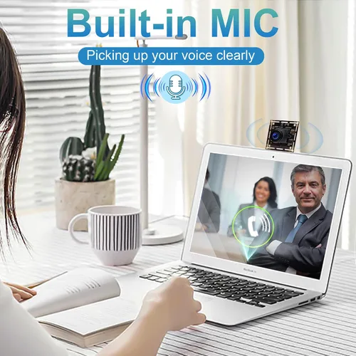 Vista 5 de ELP Cámara USB de poca luz 2MP 1080P Sony IMX323 Sensor USB Módulo de cámara USB con micrófono, lente gran angular de 0.000 in, placa de cámara web