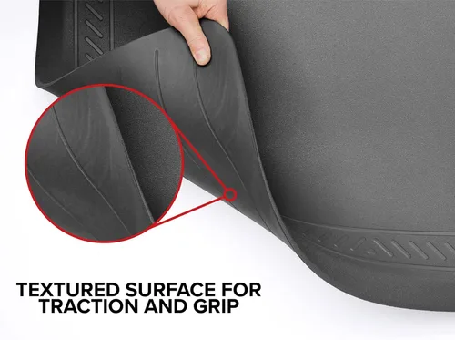 Vista 3 de WeatherTech ComfortMat, 24 x 36 pulgadas Antifatiga Comfort Mat, patrón de fibra de carbono, marrón Beige Bronceado