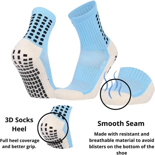 Vista 5 de CABRYONE - Calcetines antideslizantes para hombres y mujeres fitness, deportes, correr, ciclismo, fútbol, baloncesto, voleibol (paquete de 7)