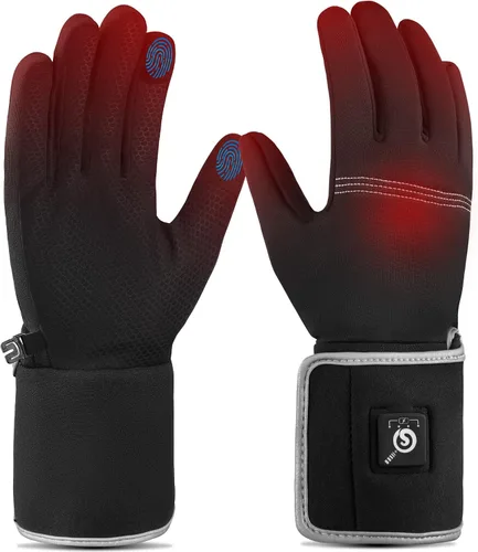 Vista 9 de SAVIOR HEAT Guantes térmicos para hombres y mujeres, calentamiento rápido de 10 segundos, calor de 8 horas, 7.4 V, 2200 mAh, batería fina, guantes
