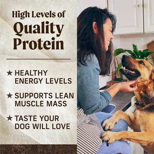 Vista 7 de Merrick Alimento seco para perros adultos sin cereales de primera calidad, saludable y natural, croquetas con salmón real y batata, bolsa de 4.0