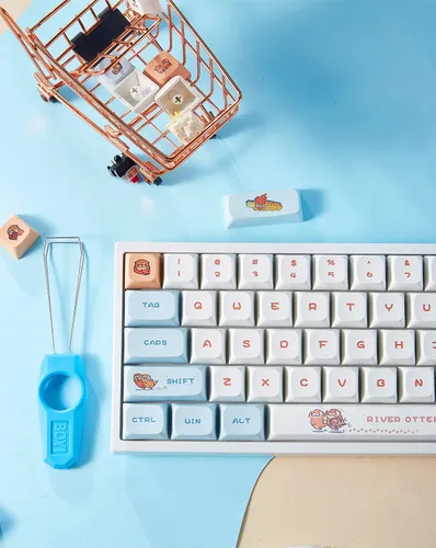 Vista 5 de BOYI WK68 Teclado mecánico RGB intercambiable en caliente, Bluetooth inalámbrico 5.02.4Gteclas de sublimación PBT con cable tipo C, teclas