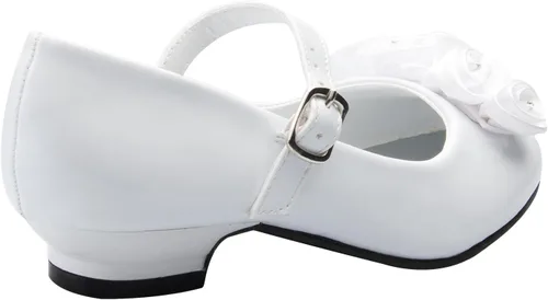 Vista 3 de Zapatos Mary Jane con bonitas rosetas enrolladas de satén de charol