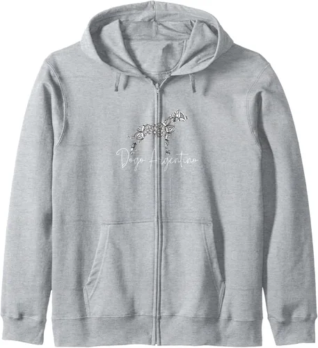 Vista 3 de Dogo Argentino Dog Owner Lover Gifts for Dog Mom Dog Mandala Zip Hoodie