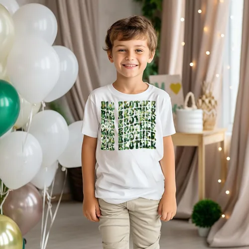 Vista 7 de Camiseta Big Brother para niños, camiseta Big Bro para niños, camisa de vaquero para niños, camiseta de algodón con estampado de letras divertidas