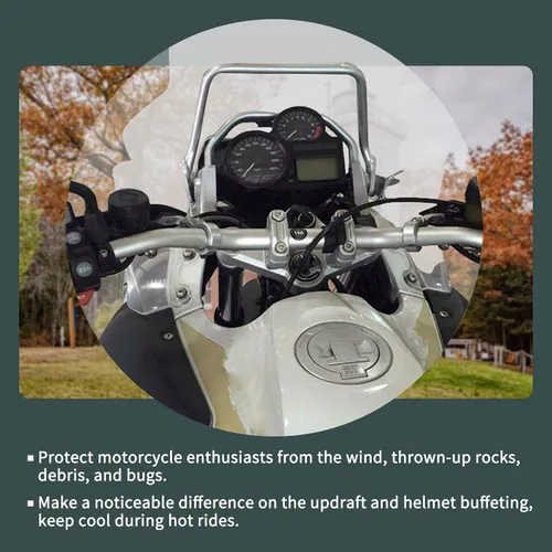 Vista 6 de Deflector de viento lateral del tanque de combustible de la motocicleta para BMW R1200GS R 1200 GS ADV 2006 2007 2008 2009 2010 2011 2012 2013 Claro