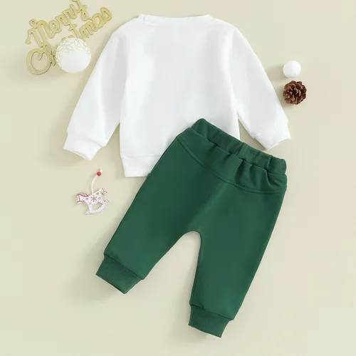 Vista 8 de Conjunto de sudadera de calabaza y pantalón para bebé y niño, de manga larga