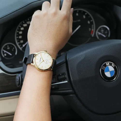Vista 9 de FORSINING Reloj de pulsera mecánico de estilo deportivo analógico para hombre con correa de cuero