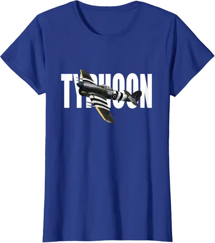 Vista 82 de RAF Hawker Typhoon WW2 Fighter Aircraft T-Shirt