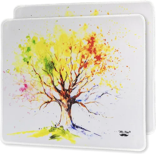Vista 7 de Mr. Pen - Alfombrilla para mouse, 12.5" x 10.5", paquete de 2, diseño abstracto, alfombrilla de mouse para laptop y computadora gaming, base de goma