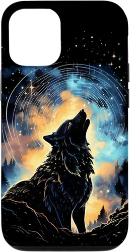 Vista 28 de Howling Wolf Space Galaxy Stars Wolves Animal Case for iPhone 17