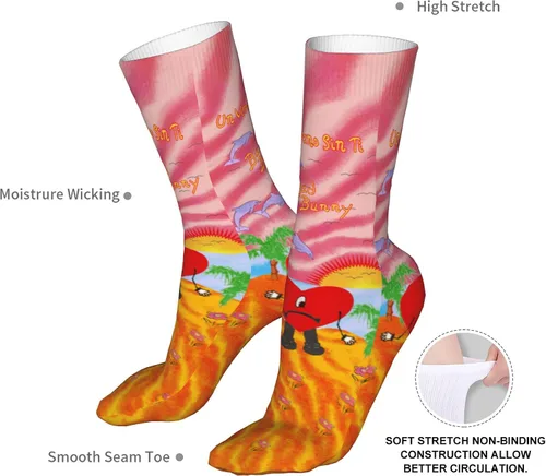 Vista 4 de HREFZCI Singer Socks Gift Socks For Men Women Heart Decorations