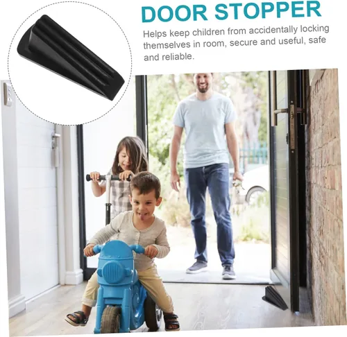 Vista 8 de DOITOOL 6 piezas de tope de puerta para puerta de piso negro tope de puerta protector de pared de puerta parachoques de puerta de goma protector