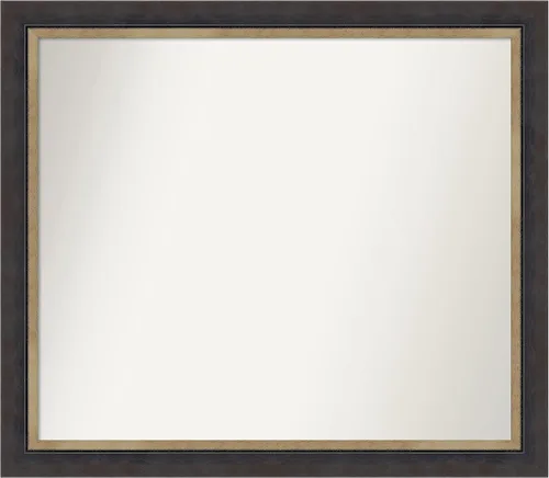Vista 42 de Amanti Art Espejo personalizado, espejo de baño negro Astor, espejo de pared o espejo de tocador de baño sobre el fregadero (25 x 25 pulgadas)