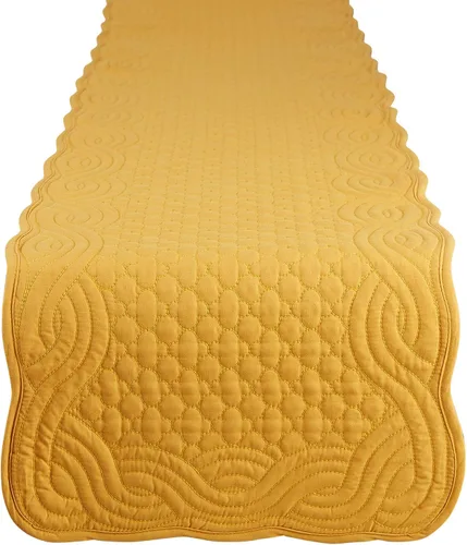 Vista 9 de DII Quilted Farmhouse Collection - Camino de mesa, 13x72, arándano