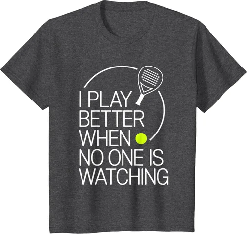 Vista 28 de Camiseta de tenis de pádel I Play Better When No One is Watching
