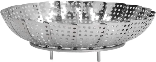 Vista 7 de Cesta de vapor, cesta de vapor expandible para verduras, acero inoxidable, estante de vapor para olla, alimentos vegetarianos para cocinar al vapor