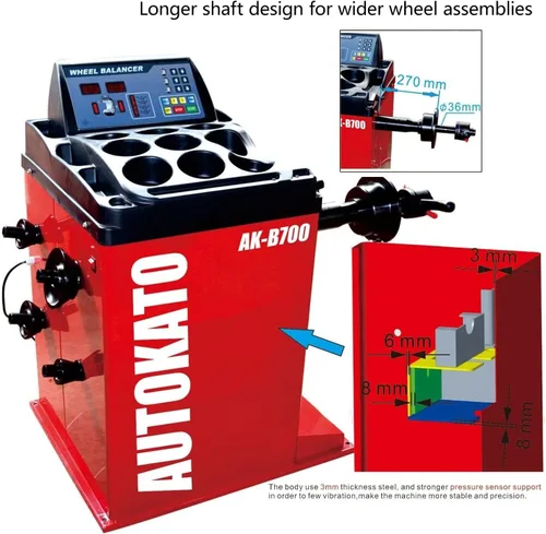 Vista 8 de KATOOL 2.0HP Cambiador de neumáticos Bead Blaster Wheel Balancer Machine Combo KT-T830+KT-B700 Máquina cambiadora de neumáticos Máquina de 2-Rojo