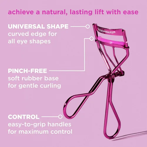 Vista 2 de Real Techniques Miracle Eyelash Curler, Lash Tool for Mascara, Pink