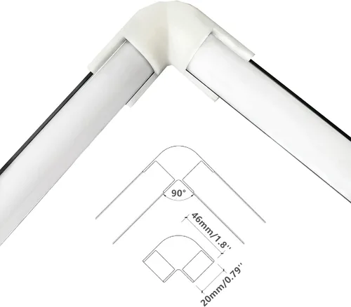 Vista 9 de THMOOTHER Tira LED con forma de V de 3.28 pies, resistente a los rayos UV, difusor de canal negro, paquete de 6 perfiles de aluminio con cubierta
