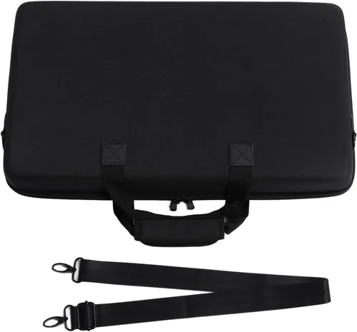 Vista 5 de Alomejor DJ Controller Hard Case, Lightweight Portable EVA Travel Storage Bag with Glossy Double Zip, Built in Buffer Sponge, for DDJ FLX4 DDJ 400