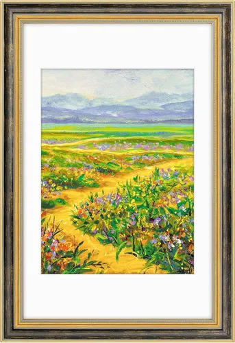 Vista 20 de Golden State Art, Marco de fotos adornado de 8 x 10 pulgadas para fotos de 5 x 7 pulgadas con paspartú o impresiones de 8 x 10 sin paspartú, cristal