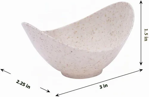 Vista 3 de Efavormart - Paquete de 24 tazas de postre de fibra de trigo ecológicas de 3 pulgadas, cuencos biodegradables para helado