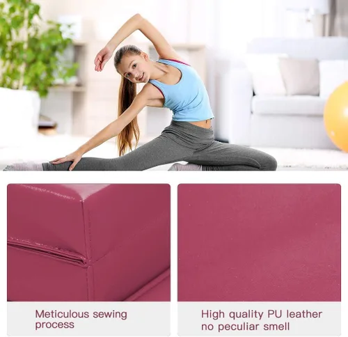 Vista 4 de Gymnastics Mat for Kids Adults, Folding Extra Thick Tumbling Mats with Carrying Handle, 6’x2’ Anti-Tear Lightweight Exercise Mat, Indoor/Outdoor