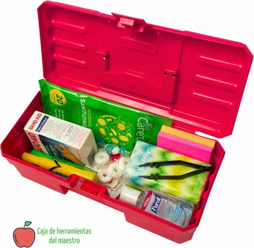 Vista 7 de Akro-Mils 9912 Caja de herramientas de plástico, color rojo, 12 pulgadas