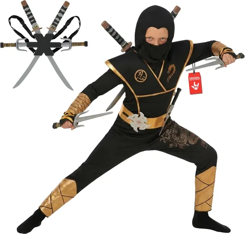 Vista 8 de Morph, Disfraz de ninja para niños, disfraces de Halloween para niños Azul