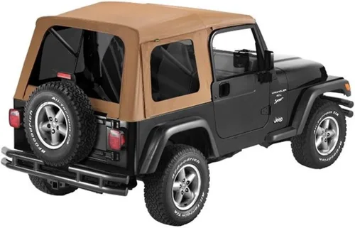 Vista 3 de Techo de repuesto flexible Bestop Supertop Classic con ventanas polarizadas, Negro denin