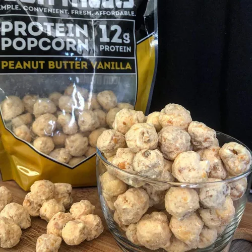 Vista 7 de ICON Meals Palomitas de maíz con alto contenido de proteínas, todo natural, Air Popped, cero azúcar añadido, 0.35 onzas de proteína, 1 bolsa