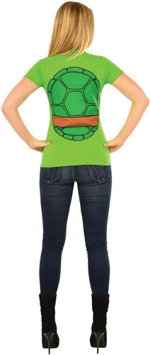 Vista 2 de Camiseta para disfraz Rubie's de Las Tortugas Ninja Mutantes Adolescentes con máscara y Leonardo