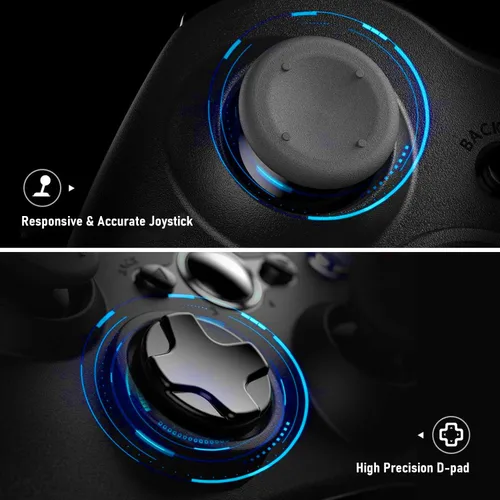 Vista 6 de ASTARRY Wireless Controller Compatible with Xbox 360 2.4G Wireless Controller Gamepad Joystick Compatible with Xbox 360&360Slim PC with Receiver