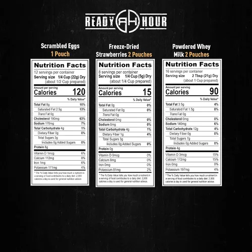 Vista 8 de Ready Hour Cubo de Desayuno (128 Porciones), Suministro de Alimentos de Emergencia, Kit de Alimentos de Emergencia, Alimentos con Vida Útil de 25