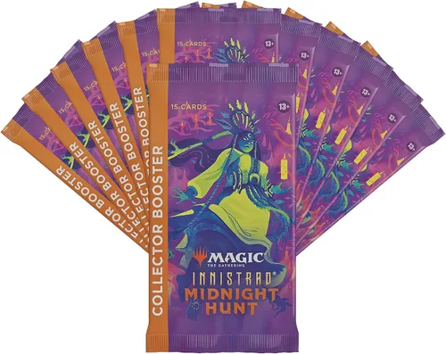 Vista 3 de Magic: The Gathering Innistrad: Midnight Hunt Collector Booster Box 12 paquetes (180 cartas mágicas)